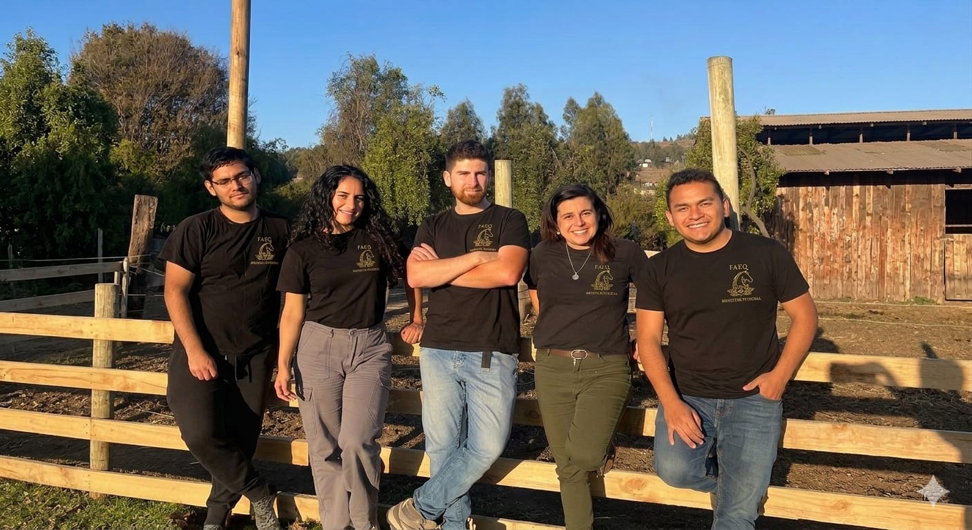 Equipo de trabajo en la naturaleza